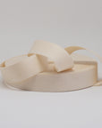 ORGANIC COTTON NARROW WEAVE RIBBON - NATURAL in 10, 15 and 25mm