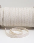 ORGANIC COTTON ELASTIC RIBBON - 10mm HEAVY STRETCH - NATURAL UN-DYED