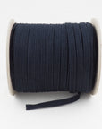 ORGANIC COTTON DOUBLE FLEECE ELASTIC RIBBON - 11mm - BLACK