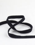 ORGANIC COTTON DOUBLE FLEECE ELASTIC RIBBON - 11mm - BLACK
