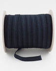 ORGANIC COTTON EDGE BINDING ELASTIC RIBBON - 15mm - BLACK