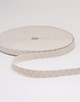ORGANIC COTTON ELASTIC RIBBON - 10mm HEAVY STRETCH - NATURAL UN-DYED