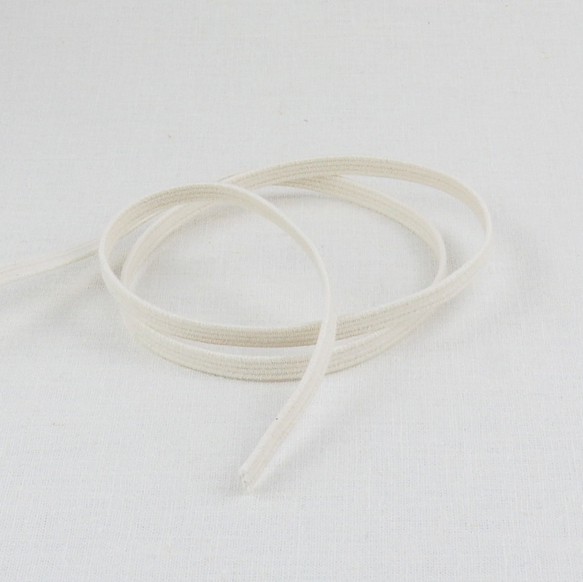 ORGANIC COTTON ELASTIC RIBBON - 6mm - NATURAL