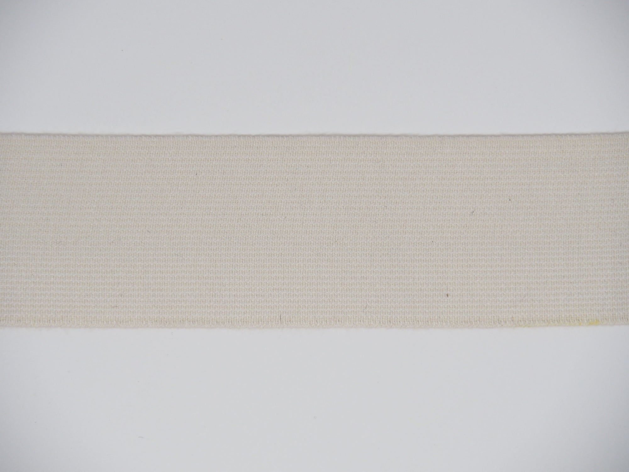 ORGANIC COTTON ELASTIC RIBBON - 40mm NATURAL UN-DYED
