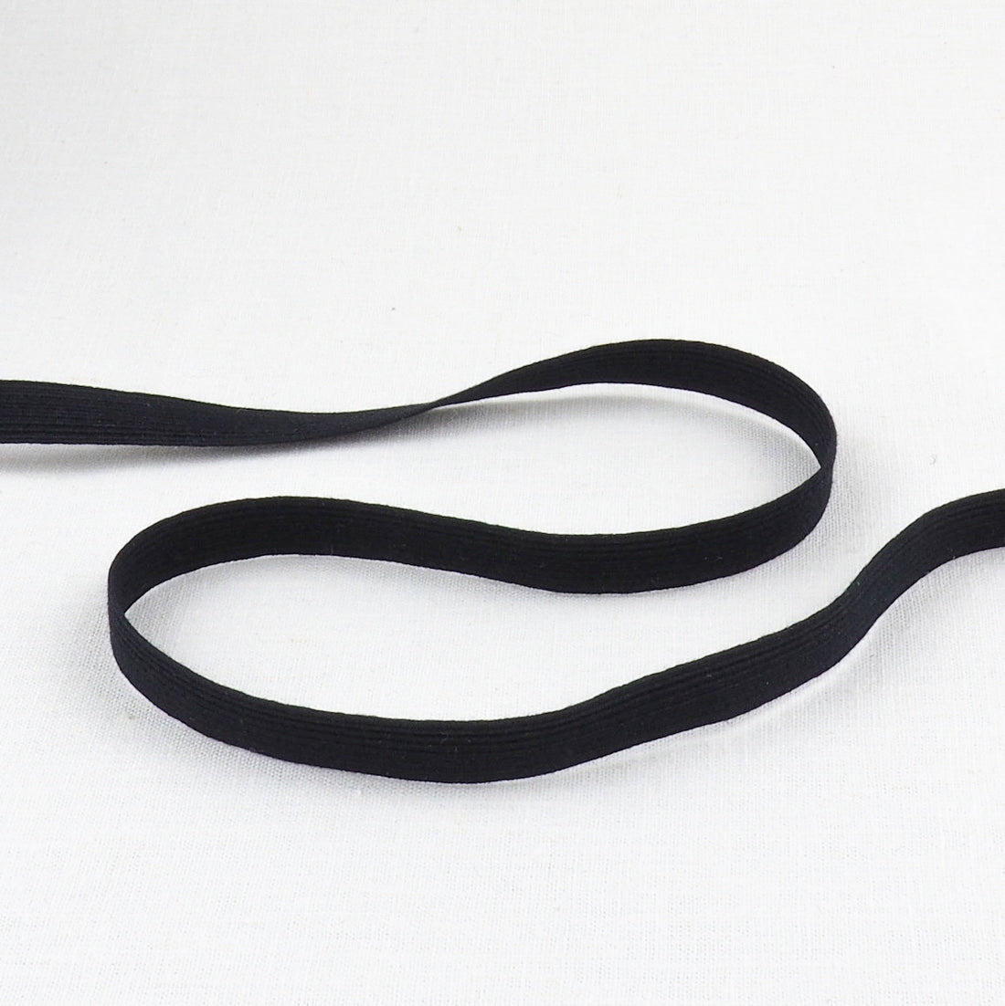 ORGANIC COTTON ELASTIC RIBBON - 10mm - BLACK