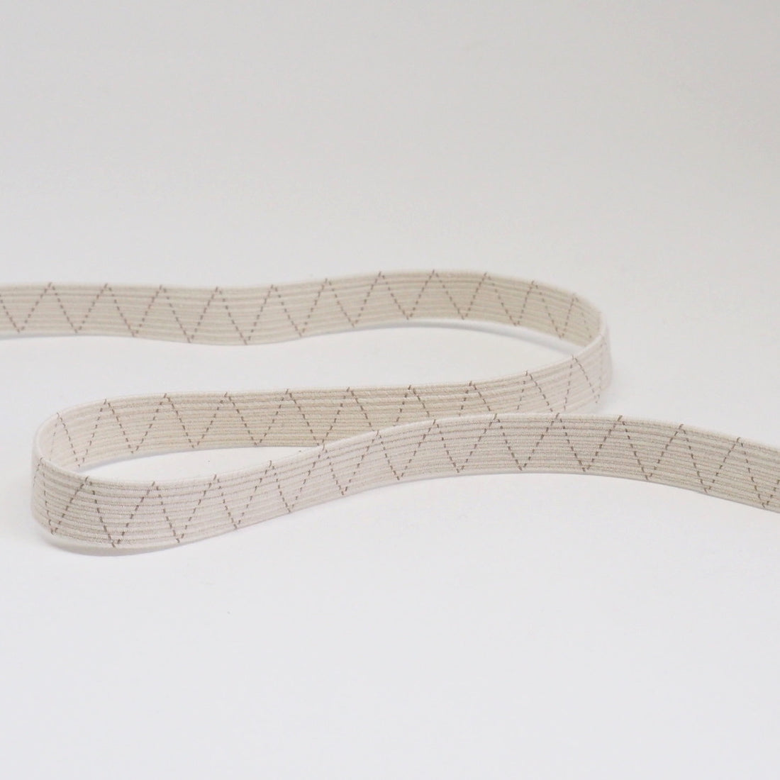 ORGANIC COTTON ELASTIC RIBBON - 10mm HEAVY STRETCH - NATURAL UN-DYED