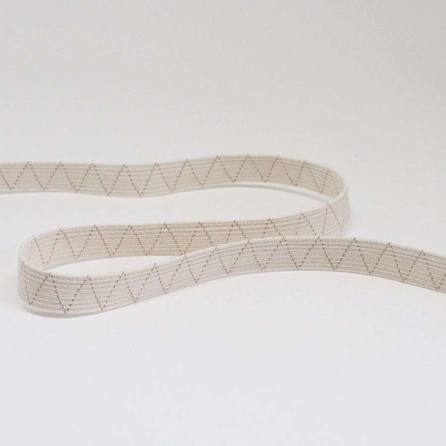 ORGANIC COTTON ELASTIC RIBBON - 10mm HEAVY STRETCH - NATURAL UN-DYED