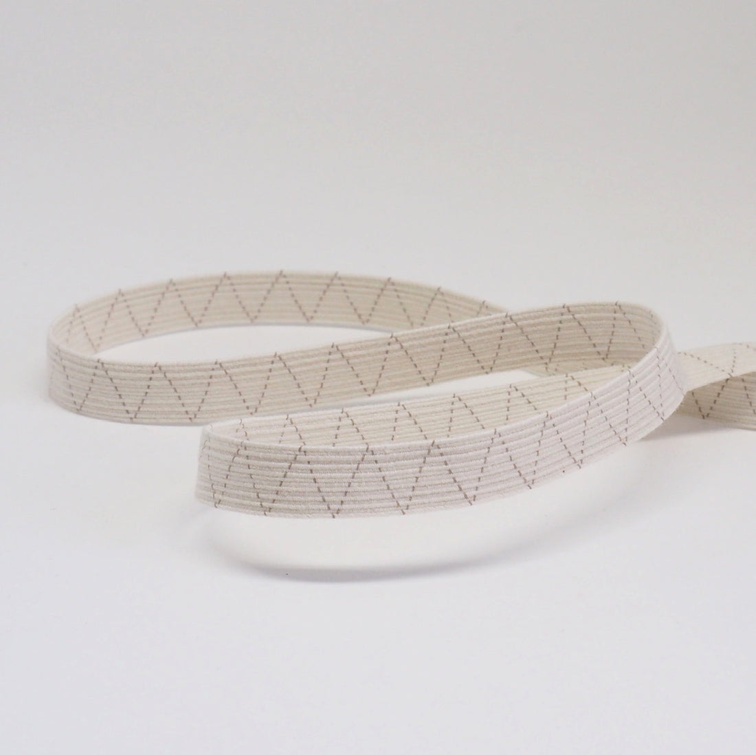 ORGANIC COTTON ELASTIC RIBBON - 10mm HEAVY STRETCH - NATURAL UN-DYED