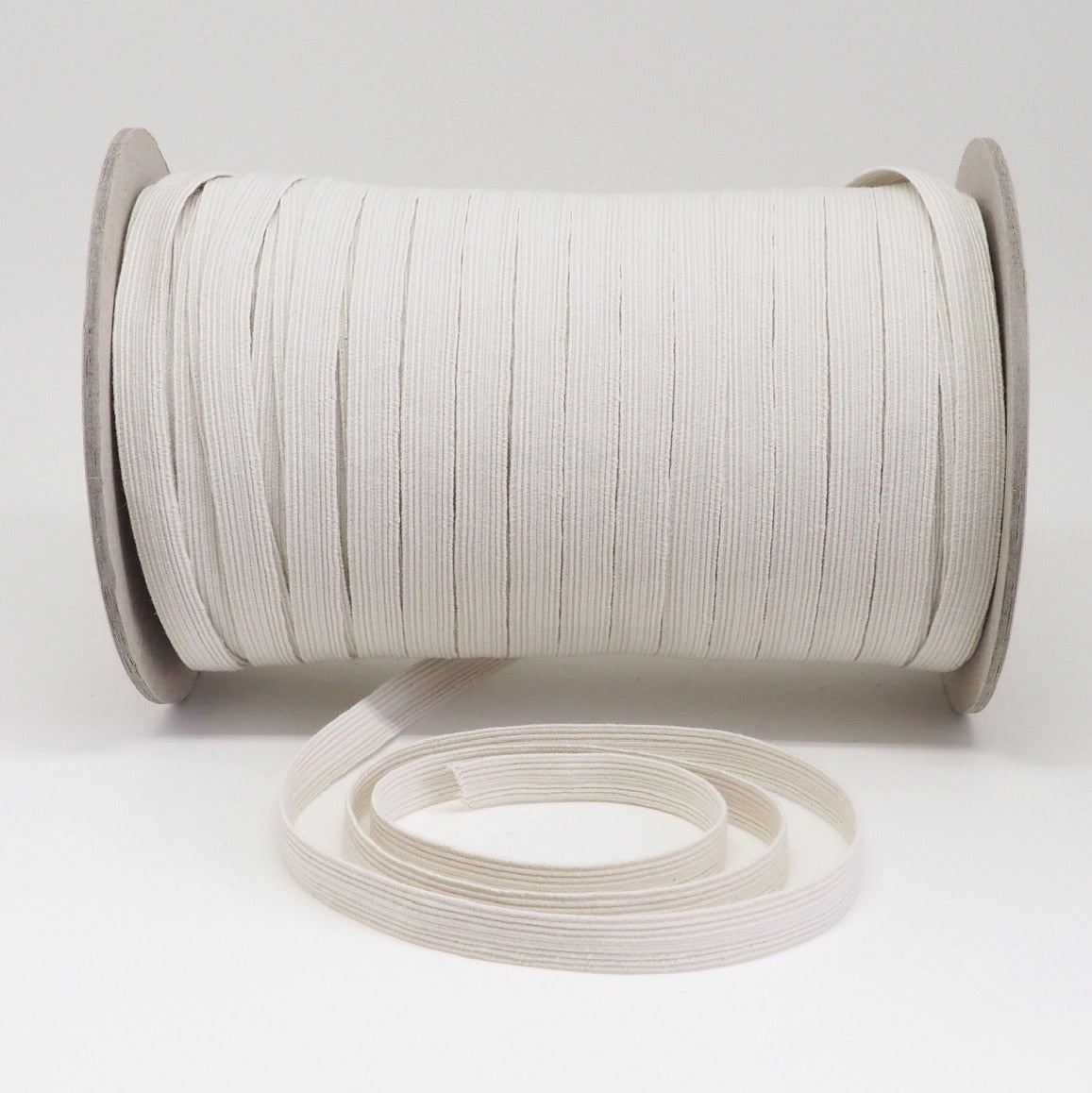 ORGANIC COTTON ELASTIC RIBBON - 10mm - NATURAL