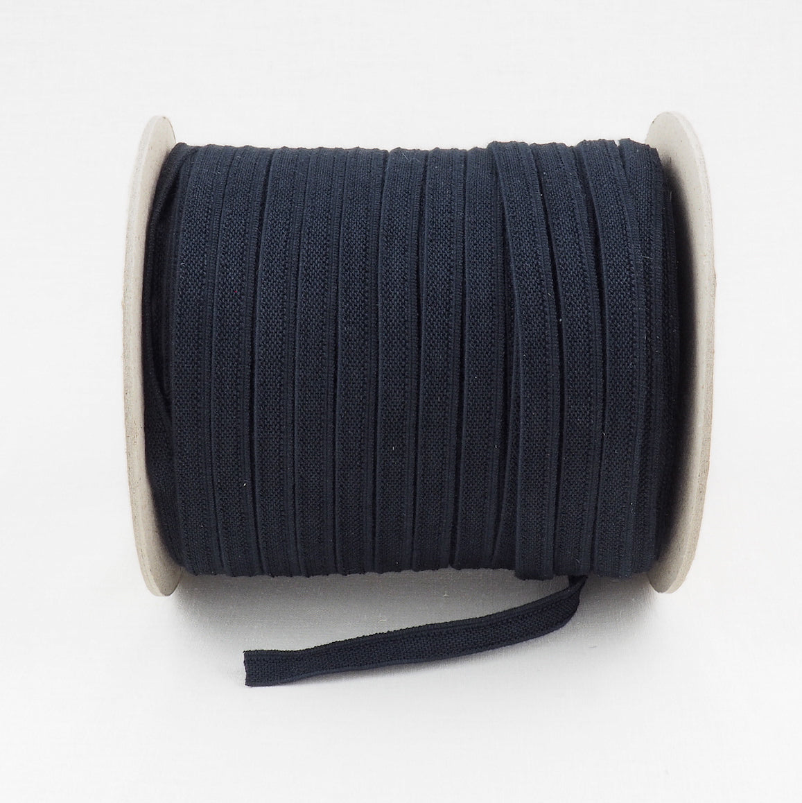 ORGANIC COTTON DOUBLE FLEECE ELASTIC RIBBON - 11mm - BLACK