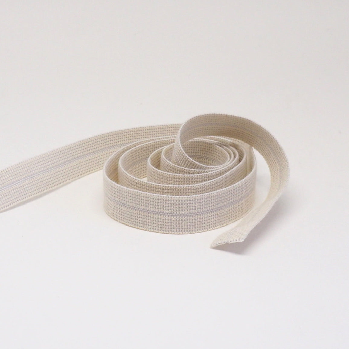 ORGANIC COTTON EDGE BINDING ELASTIC RIBBON - 15mm - NATURAL