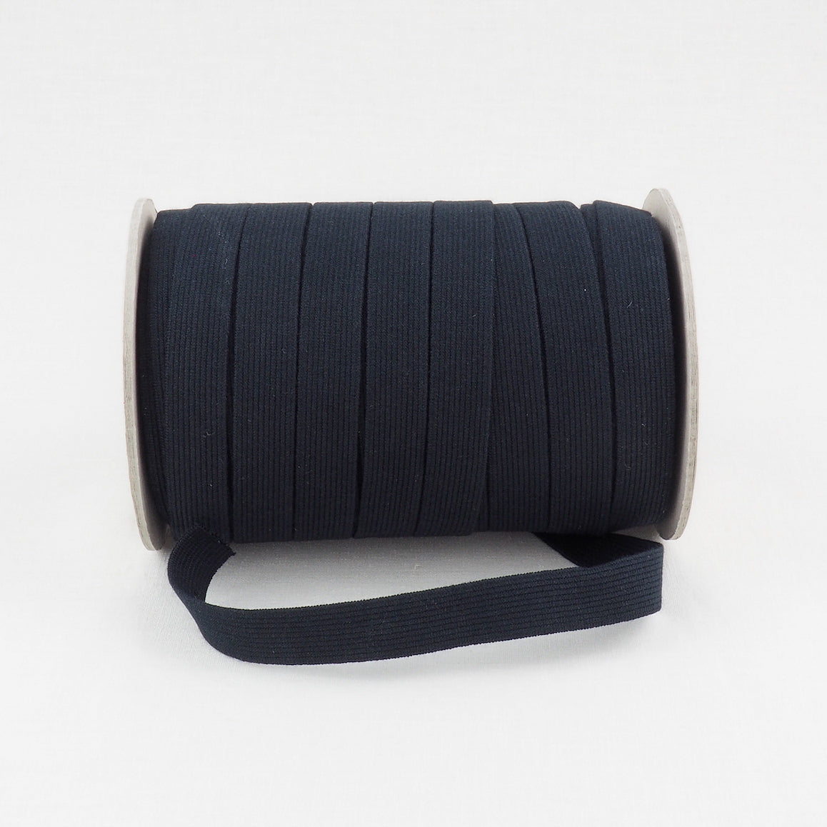 ORGANIC COTTON ELASTIC RIBBON - 18mm LIGHT STRETCH - BLACK