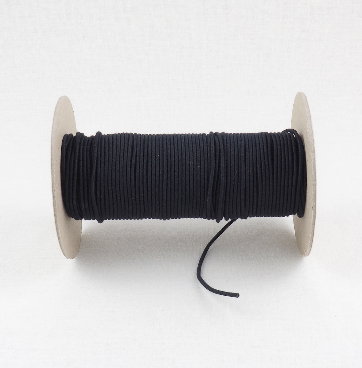 ORGANIC COTTON ELASTIC CORD - 2.2mm - BLACK