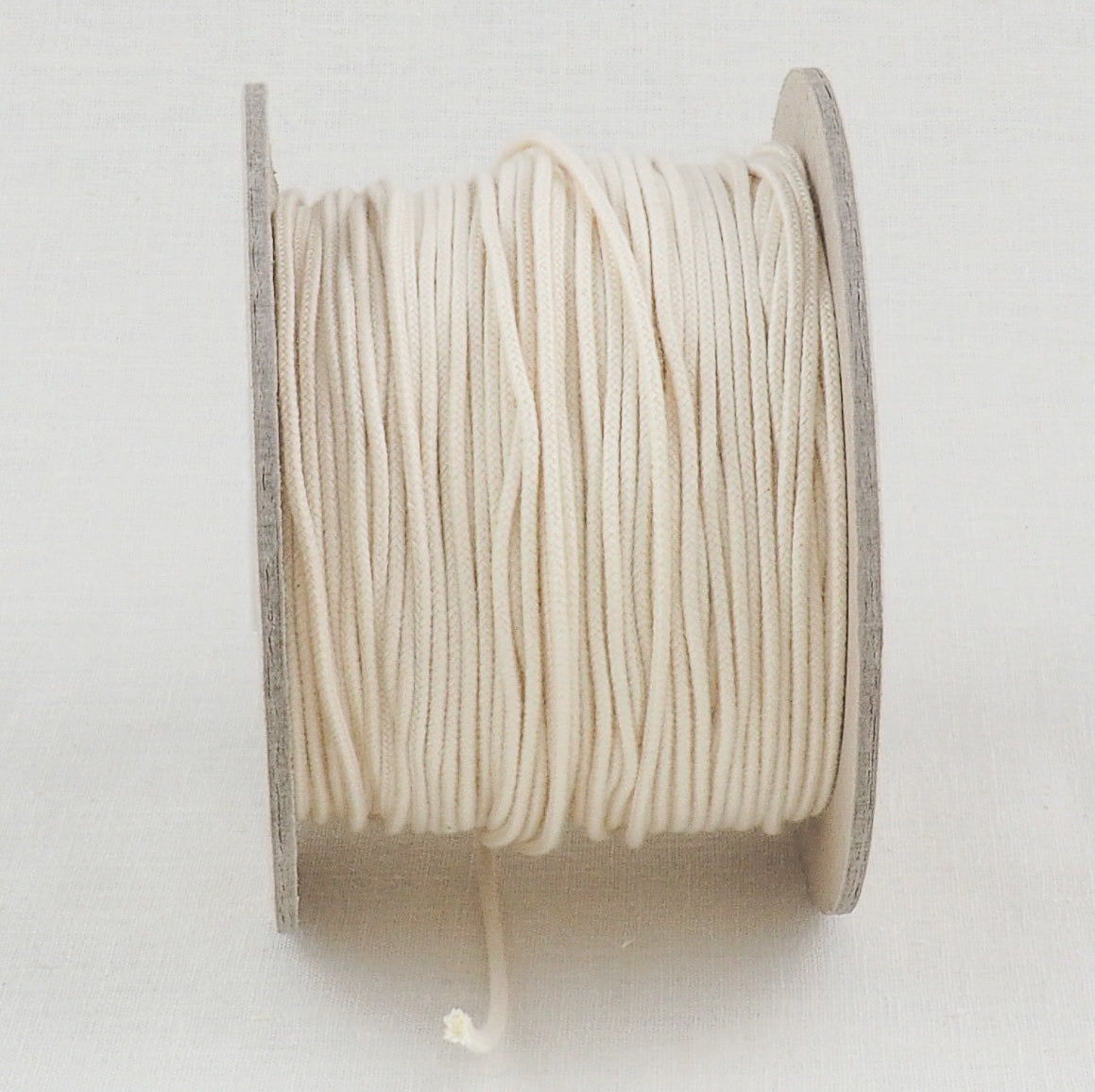 ORGANIC COTTON TUBULAR CORD - 2MM NATURAL