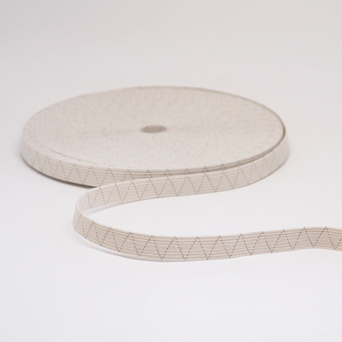 ORGANIC COTTON ELASTIC RIBBON - 10mm HEAVY STRETCH - NATURAL UN-DYED