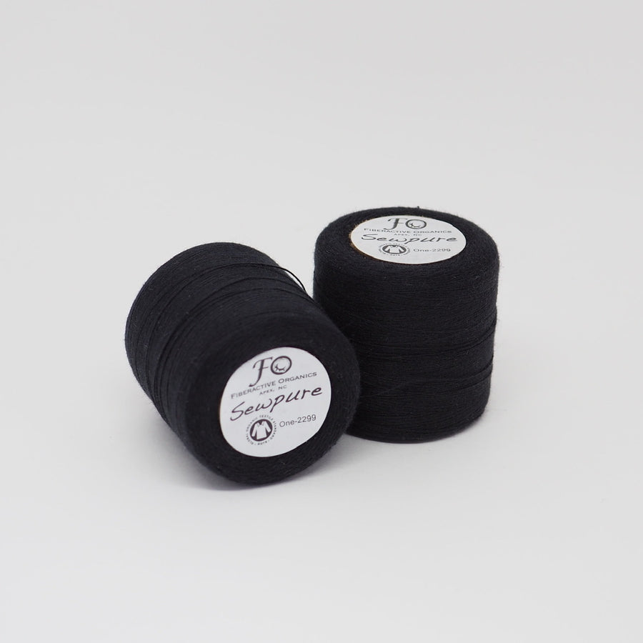 SEWPURE ORGANIC COTTON THREAD BLACK - TEX 40