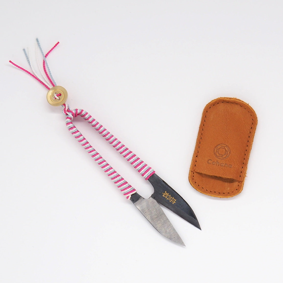 SHOZABURO THREAD SNIPS WITH SILK IGA BRAID - PINK