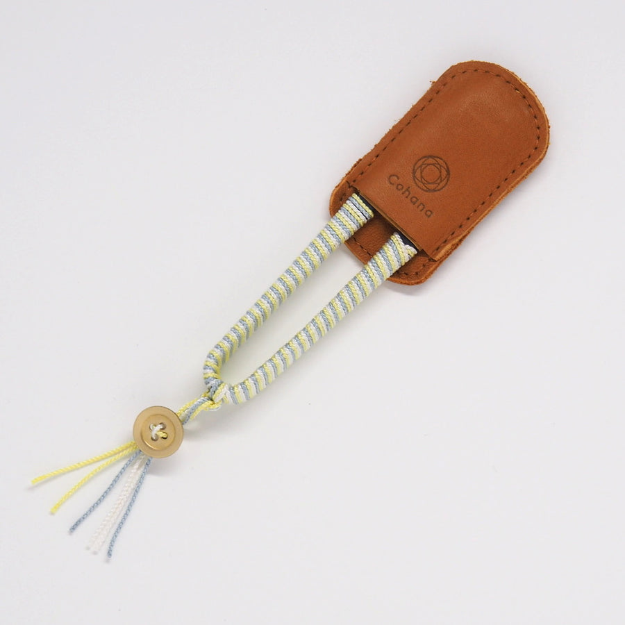 SHOZABURO THREAD SNIPS WITH SILK IGA BRAID - YELLOW