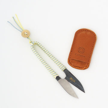 SHOZABURO THREAD SNIPS WITH SILK IGA BRAID - YELLOW