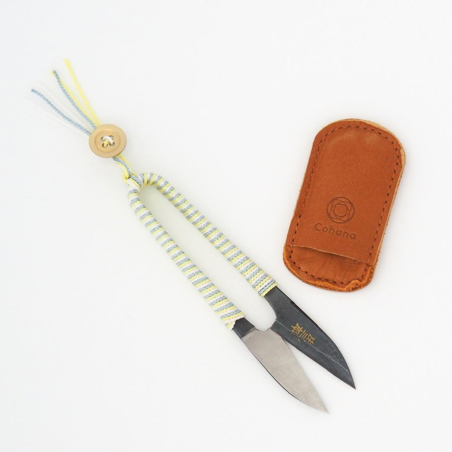 SHOZABURO THREAD SNIPS WITH SILK IGA BRAID - YELLOW