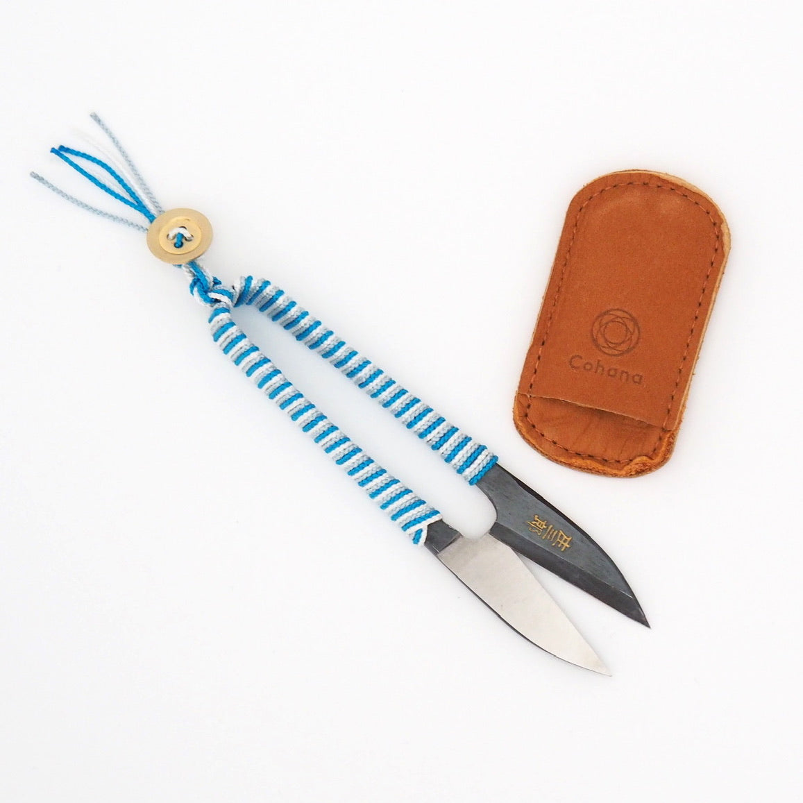 SHOZABURO THREAD SNIPS WITH SILK IGA BRAID - BLUE