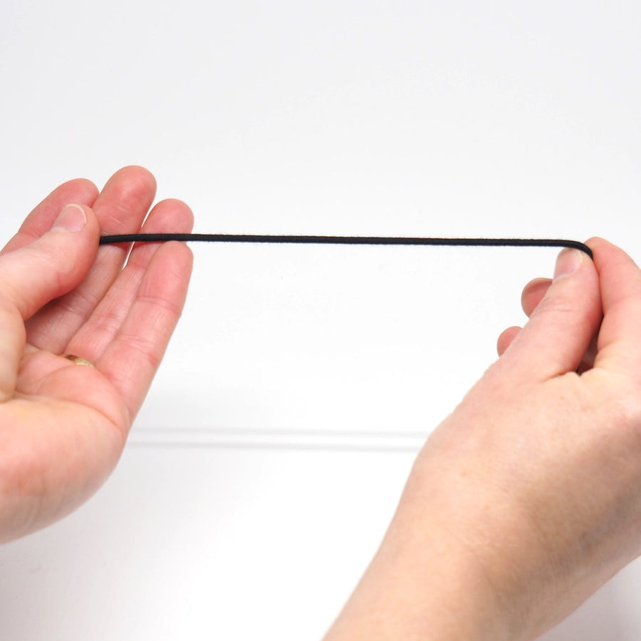 ORGANIC COTTON ELASTIC CORD - 2.2mm - BLACK