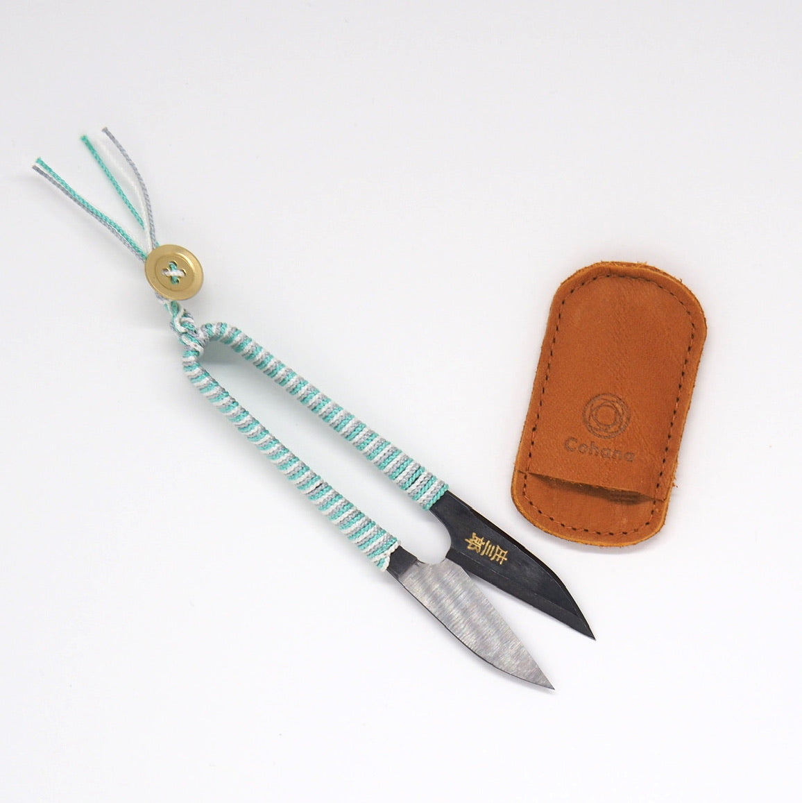 SHOZABURO THREAD SNIPS WITH SILK IGA BRAID - GREEN