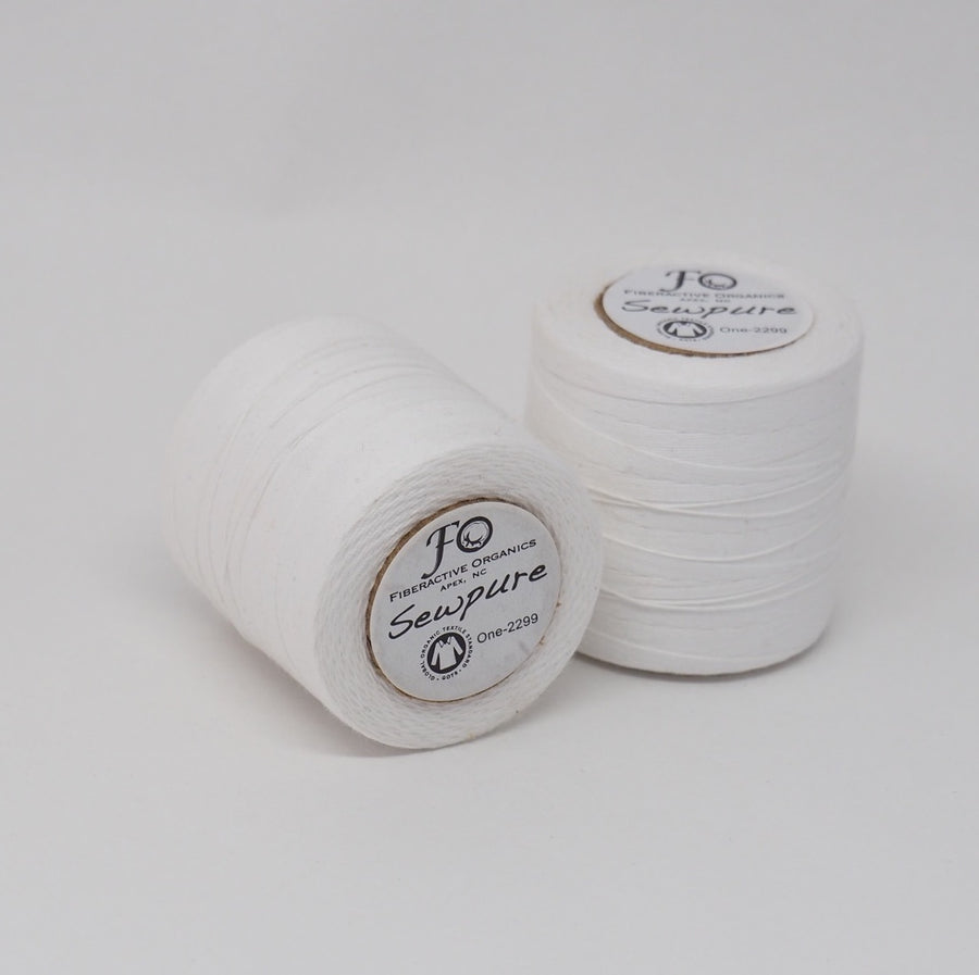SEWPURE ORGANIC COTTON THREAD WHITE - TEX 70