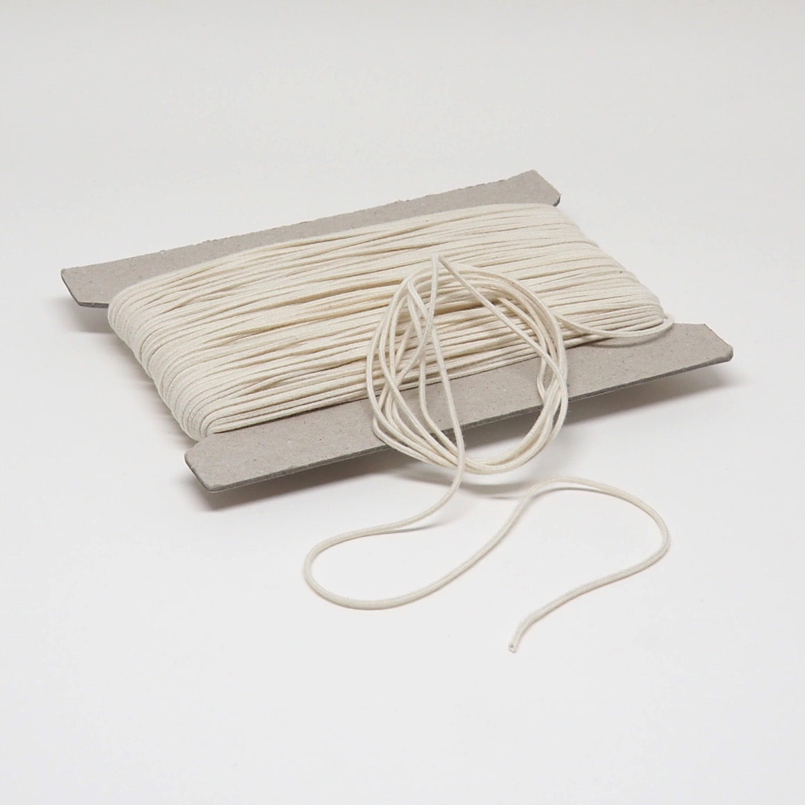 ORGANIC COTTON ELASTIC CORD - 1.1mm - NATURAL UN-DYED